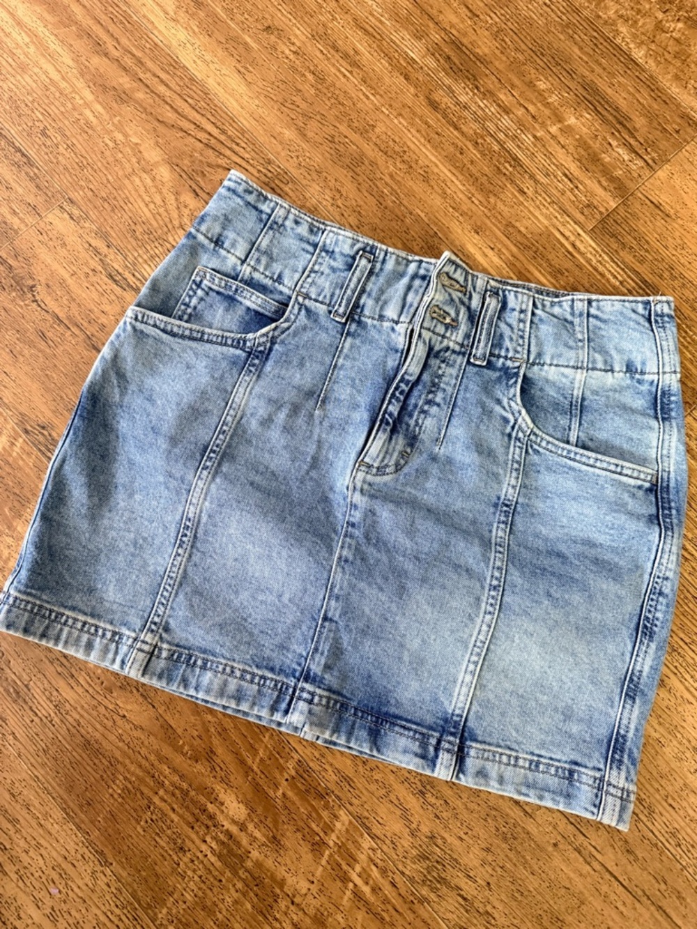 Lee Light Blue Denim Mini Skirt